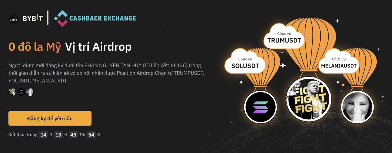 🚨 Bybit x Cashback.Exchange  hoan nghênh đón sóng Tân Tổng Thống Trump dành cho cộng đồng!
